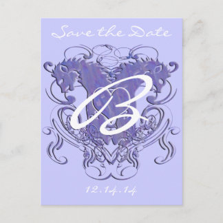 Lion Rampant Renaissance Wedding Announcement Postcard