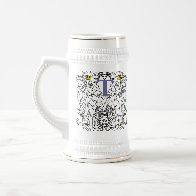 Lion Rampant Renaissance Wedding Beer Stein (Left)