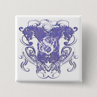 Lion Rampant Renaissance Wedding Button