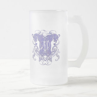 Lion Rampant Renaissance Wedding Frosted Glass Beer Mug