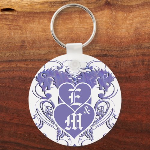 Lion Rampant Renaissance Wedding Keychain