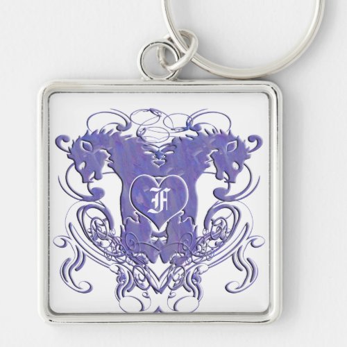 Lion Rampant Renaissance Wedding Keychain