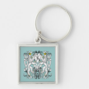 Lion Rampant Renaissance Wedding Keychain