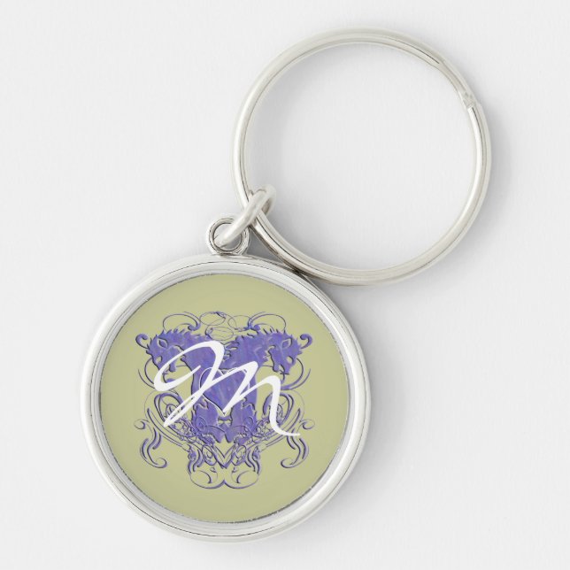 Lion Rampant Renaissance Wedding Keychain (Front)