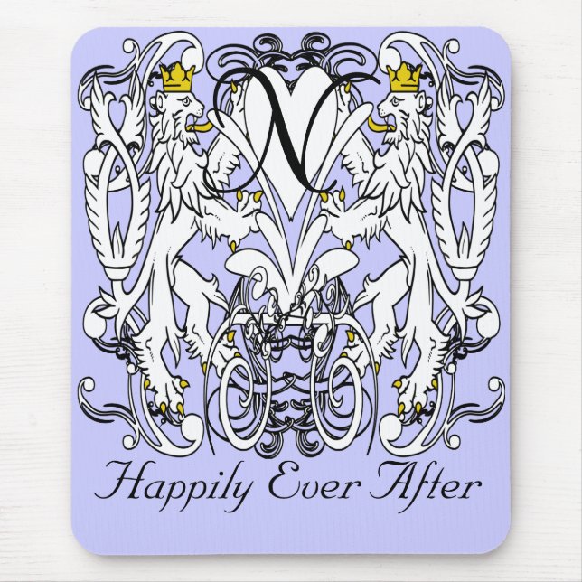 Lion Rampant Renaissance Wedding Mouse Pad (Front)
