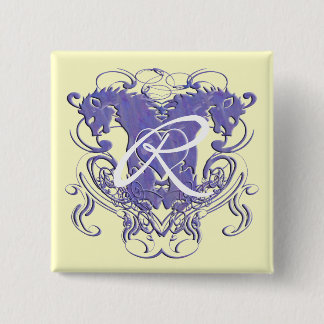 Lion Rampant Renaissance Wedding Pinback Button