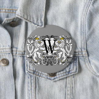 Lion Rampant Renaissance Wedding Pinback Button