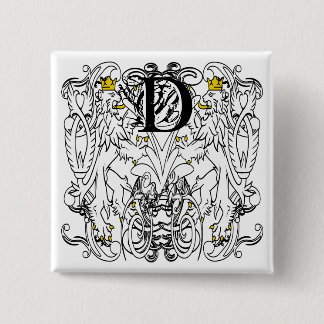 Lion Rampant Renaissance Wedding Pinback Button