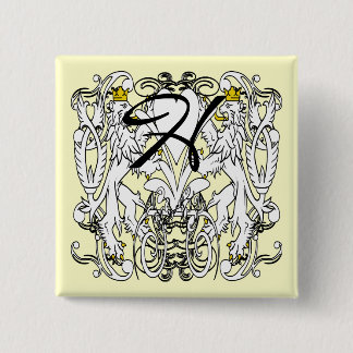 Lion Rampant Renaissance Wedding Pinback Button