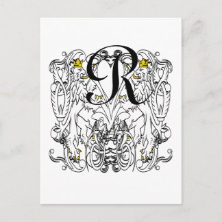 Lion Rampant Renaissance Wedding Postcard