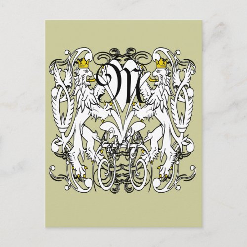 Lion Rampant Renaissance Wedding Postcard