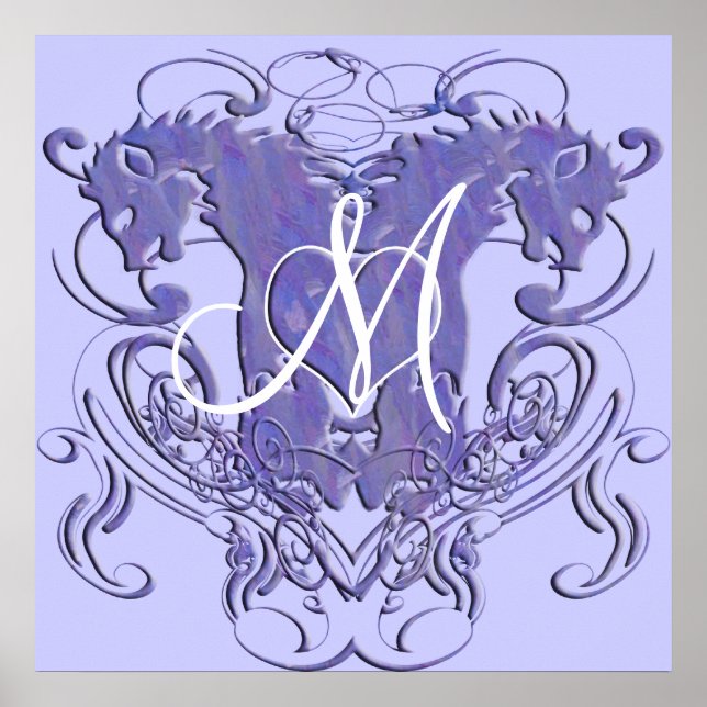 Lion Rampant Renaissance Wedding Poster (Front)