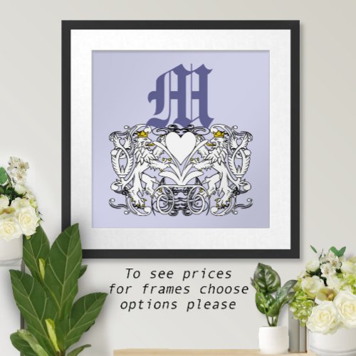 Lion Rampant Renaissance Wedding Poster