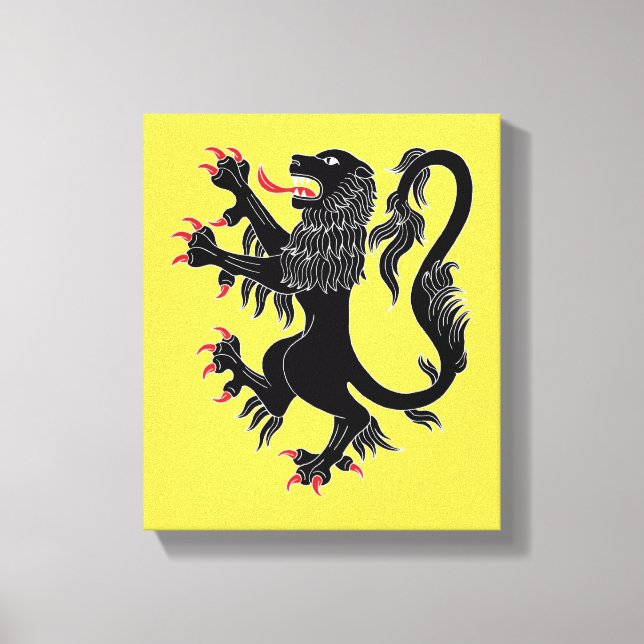 Lion Rampant Sable Canvas Print (Front)