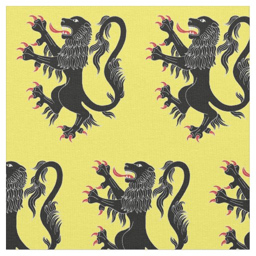Lion Rampant Sable Fabric