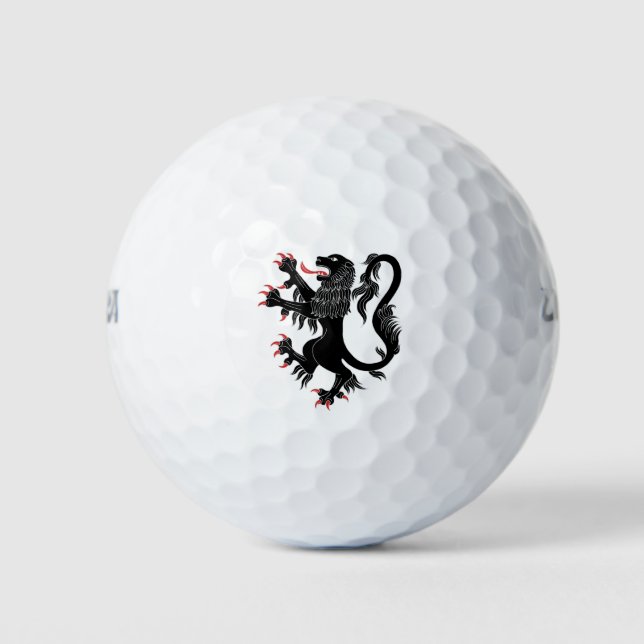 Lion Rampant Sable Golf Balls (Front)