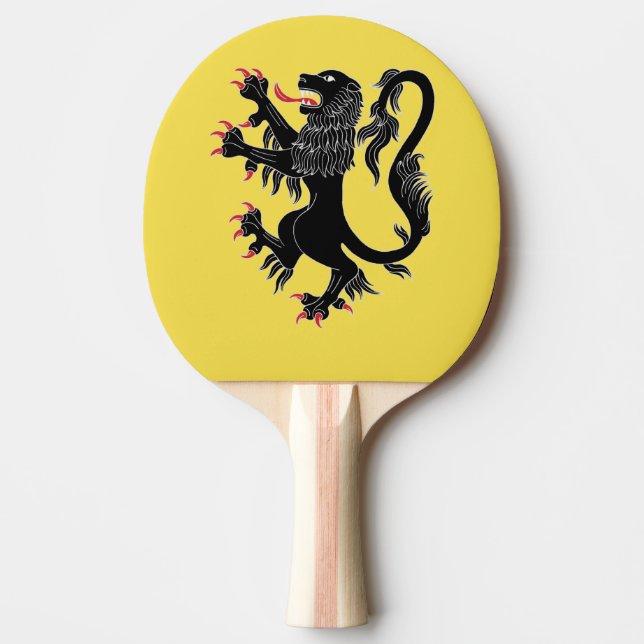 Lion Rampant Sable Ping Pong Paddle (Front)
