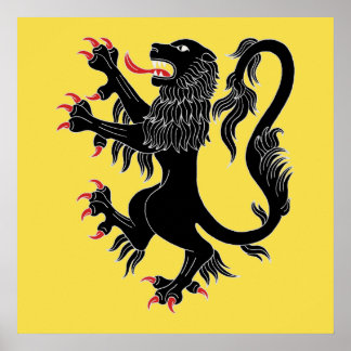 Lion Rampant Sable Poster