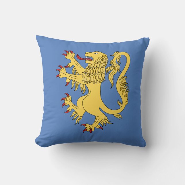 Lion Rampant Throw Pillow (Front)
