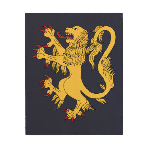 Lion Rampant Wood Wall Art