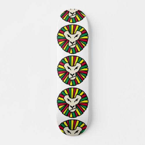 Lion Rastafari Coloured Mane Skateboard