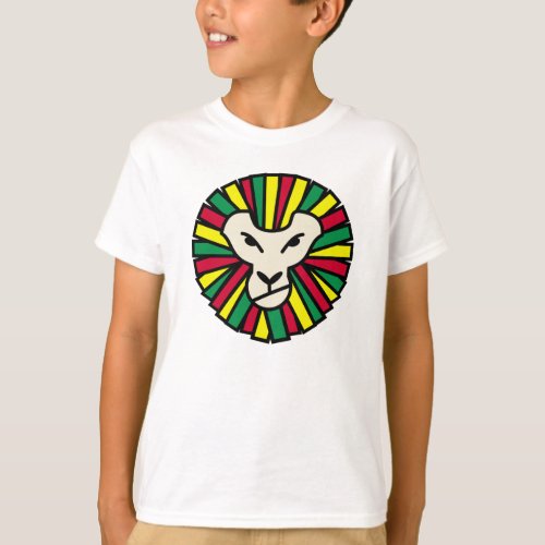 Lion Rastafari Coloured Mane T_Shirt
