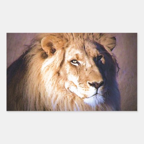 Lion Rectangular Sticker