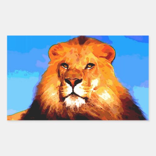 Lion Rectangular Sticker