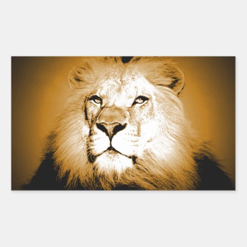 Lion Rectangular Sticker