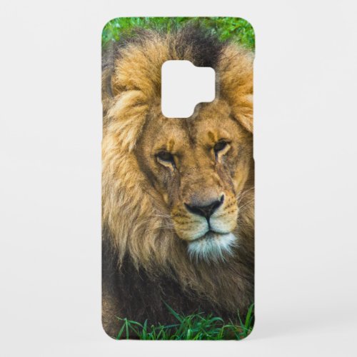 Lion Relaxing in Green Grass Photo Case_Mate Samsung Galaxy S9 Case
