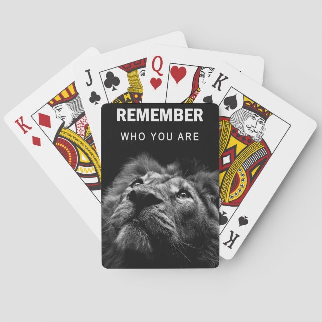 Lion Remember Who You Are Poker Cards (Back)