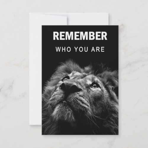 Lion Remember Who You Are Thank You Card