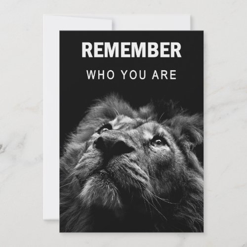 Lion Remember Who You Are Thank You Card