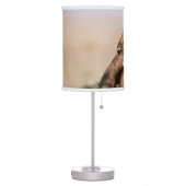 Lion resting in grass table lamp (Left)