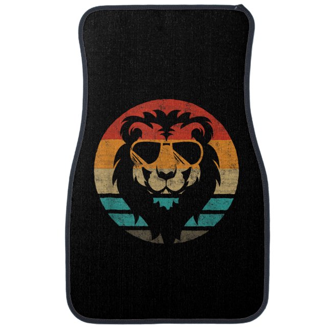 Lion Retro Style Vintage Car Floor Mat (Front)