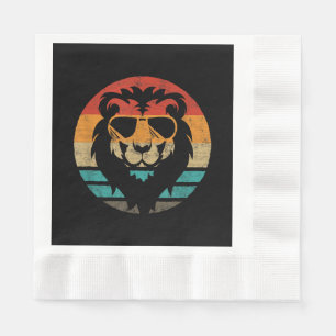 Lion Retro Style Vintage Napkins