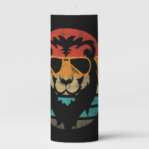 Lion Retro Style VintageLion Retro Style Vintage Pillar Candle