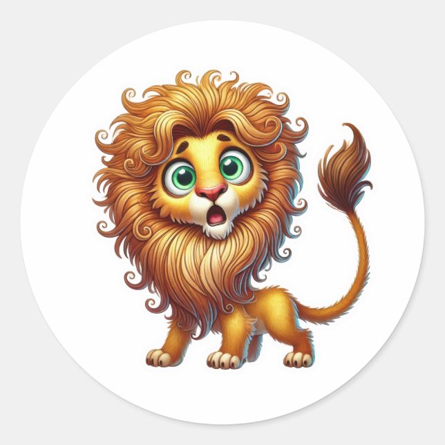 Lion Reward  Classic Round Sticker (Front)