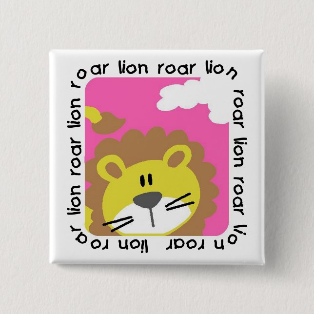 Lion Roar Tshirts and Gifts Button (Front)