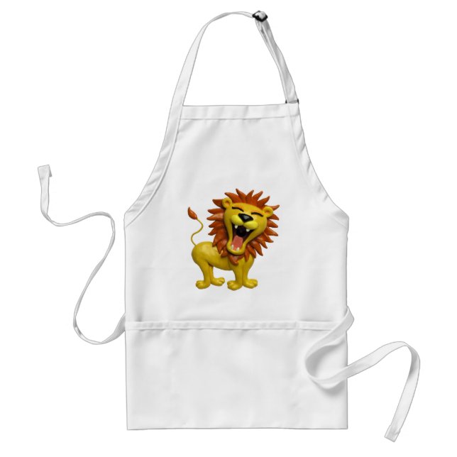 Lion Roaring Adult Apron (Front)