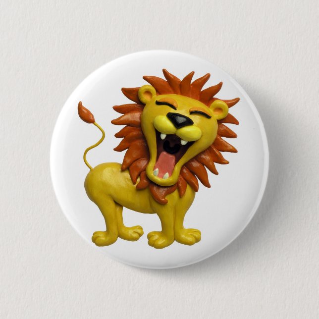Lion Roaring Button (Front)