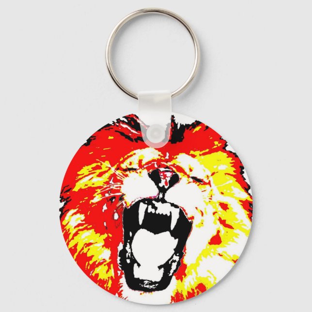 Lion Roaring Keychain (Front)