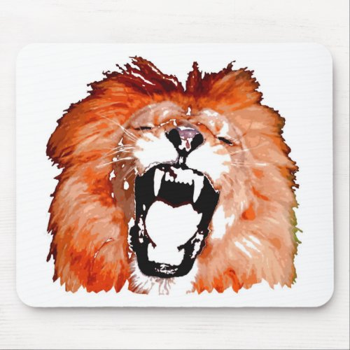 Lion Roaring Mouse Pad