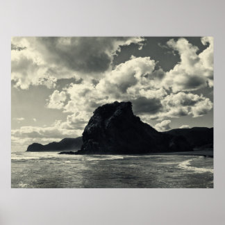 lion rock at piha, redux poster