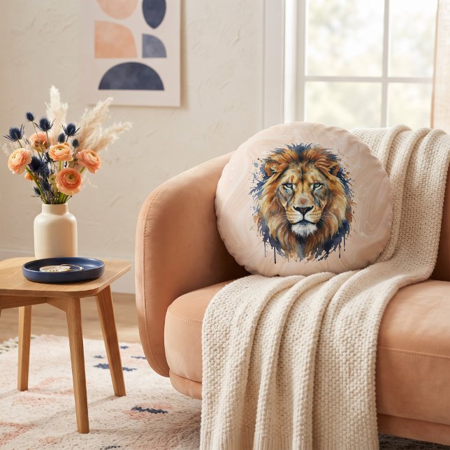 Lion Round Pillow (Creator Uploaded)