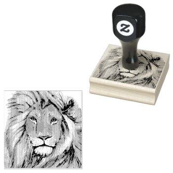 Lion Rubber Stamp by KRStuff at Zazzle