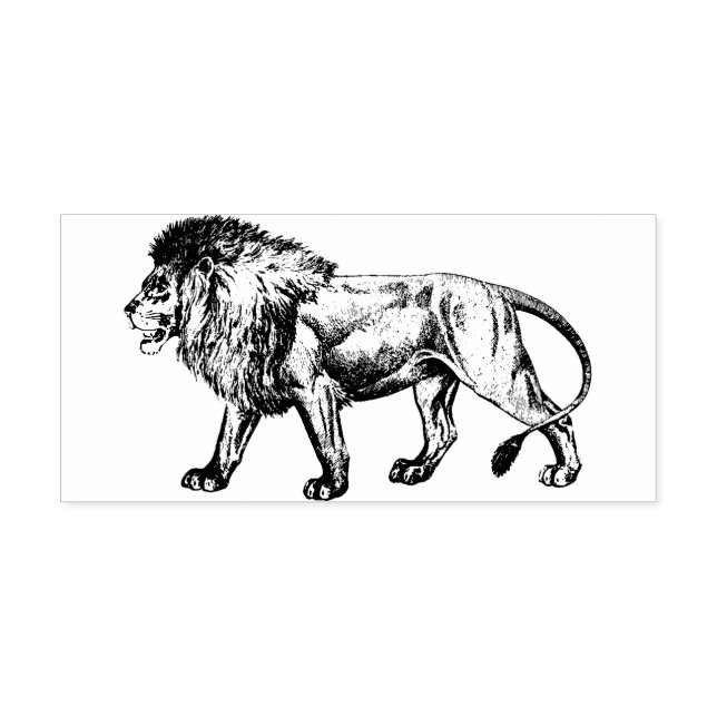 Lion Rubber Stamp  (Imprint)