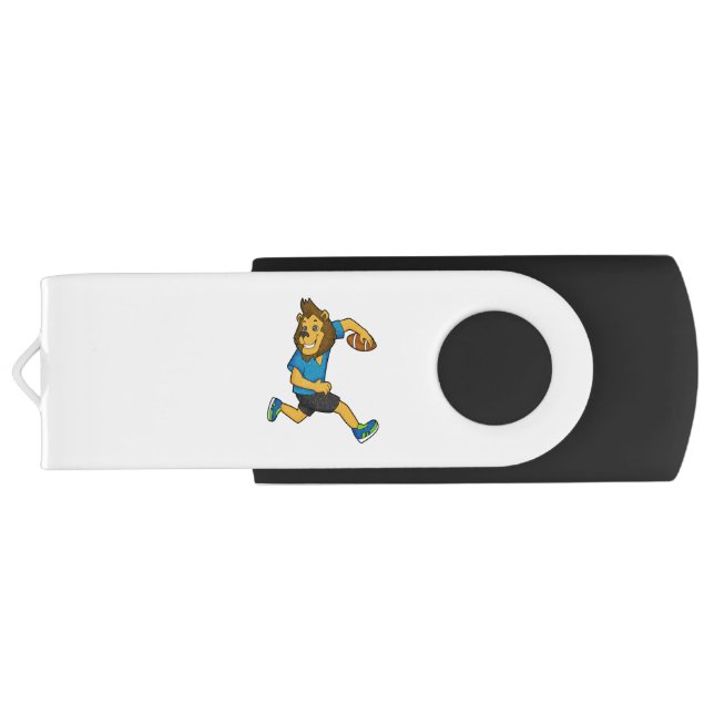 Lion Rugby player Football Flash Drive (Back)