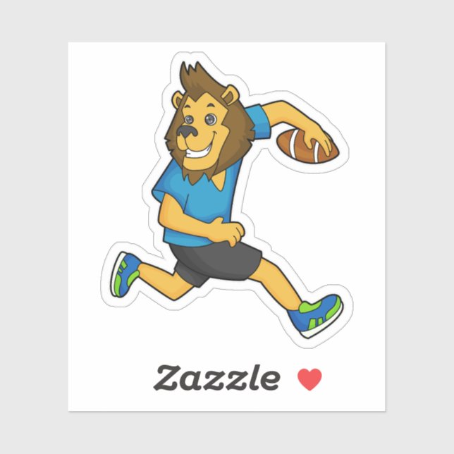 Lion Rugby player Football Sticker (Sheet)