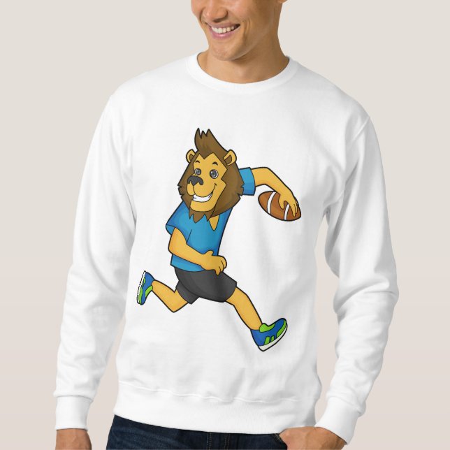 Lion Rugby player Football Sweatshirt (Front)